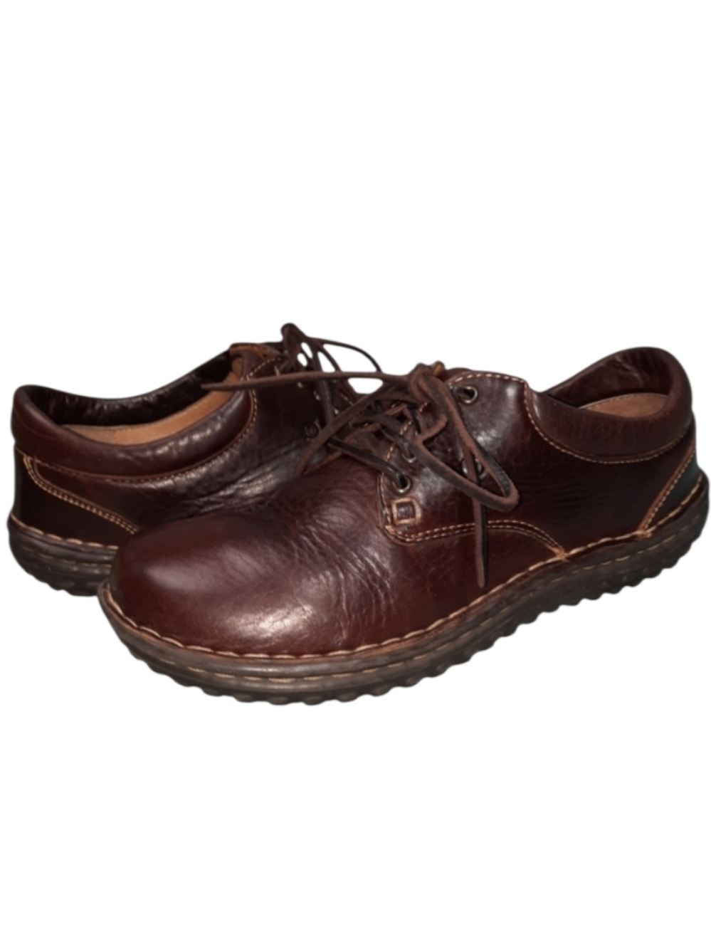Born Crown Ravine Brown Leather Rugged Casual Oxford Shoes SZ 9